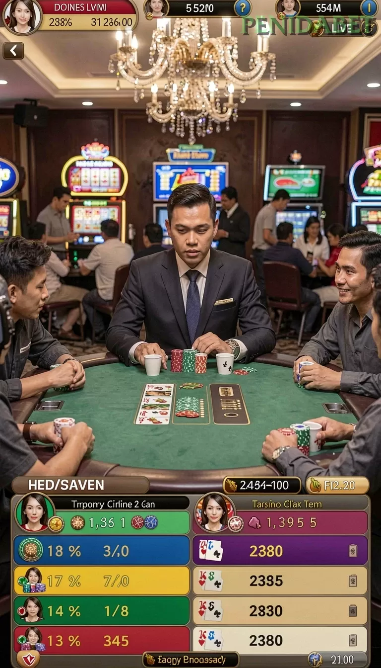Cuplikan layar IDN777 — menu navigasi